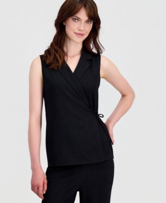 Women's Pebble-Texture Knit Sleeveless Top
