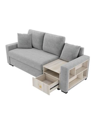 Modern Sofa Couch 79.3" Modular Upholstered with Storage Armrest