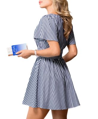 Women's Last Summer Striped Mini Beach Dress