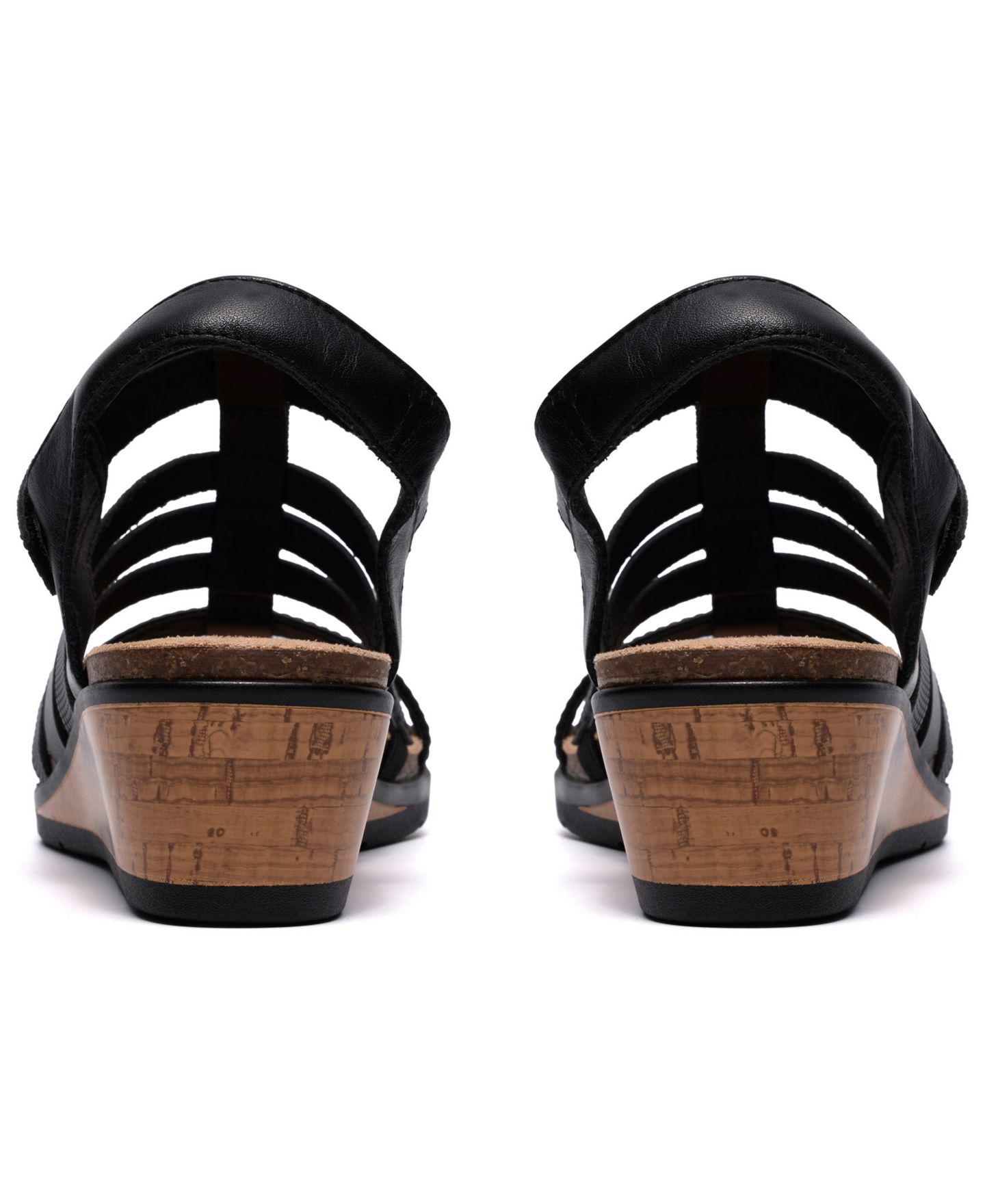 Женские сандалии Clarks Kacha Step Round Toe, цвет: Чёрный кожаный — фото 6