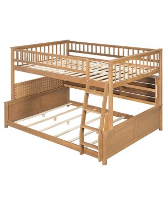   Bunk Bed with Shelving, Lights & Pegboard