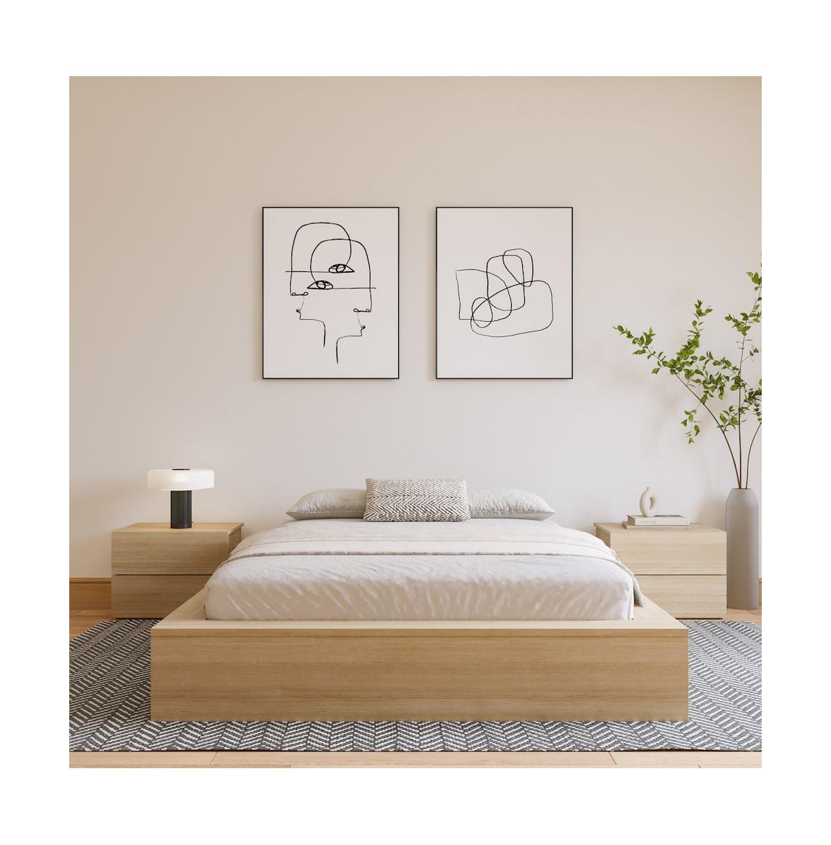 Nexera James Platform Bed