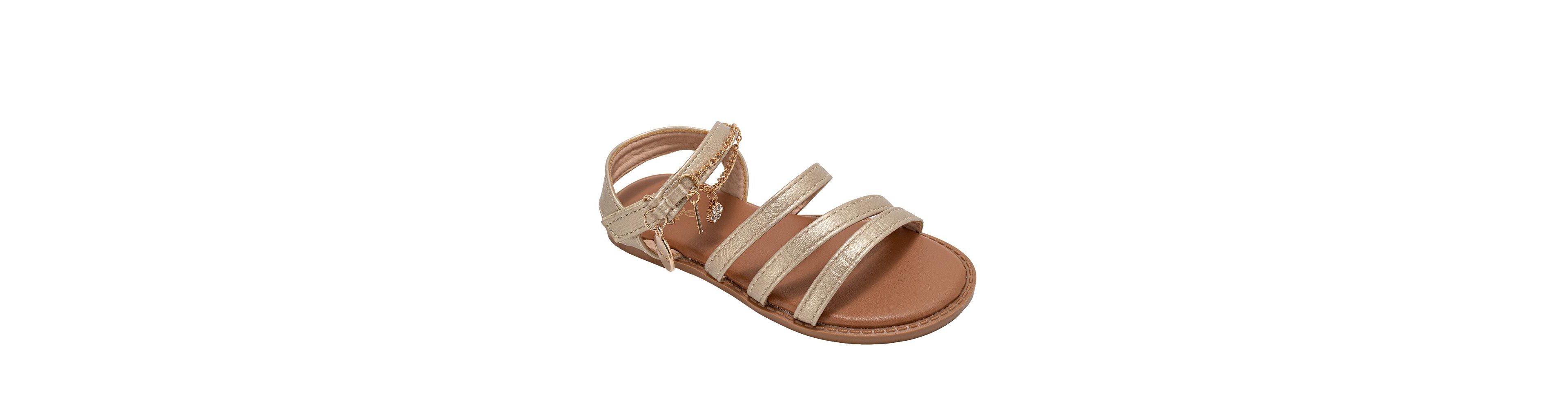 Bebe Girls Girl's Fashion Sandals - Dressy Shoes with Decorative Chain and Charms