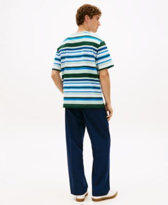 Men's Multi Stripe Crepe T-Shirt