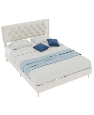 Suede Soft Package Full Size Bed Frame