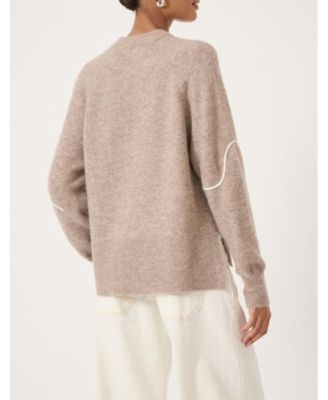 Women's Wool Blend Flower Motif Jumper