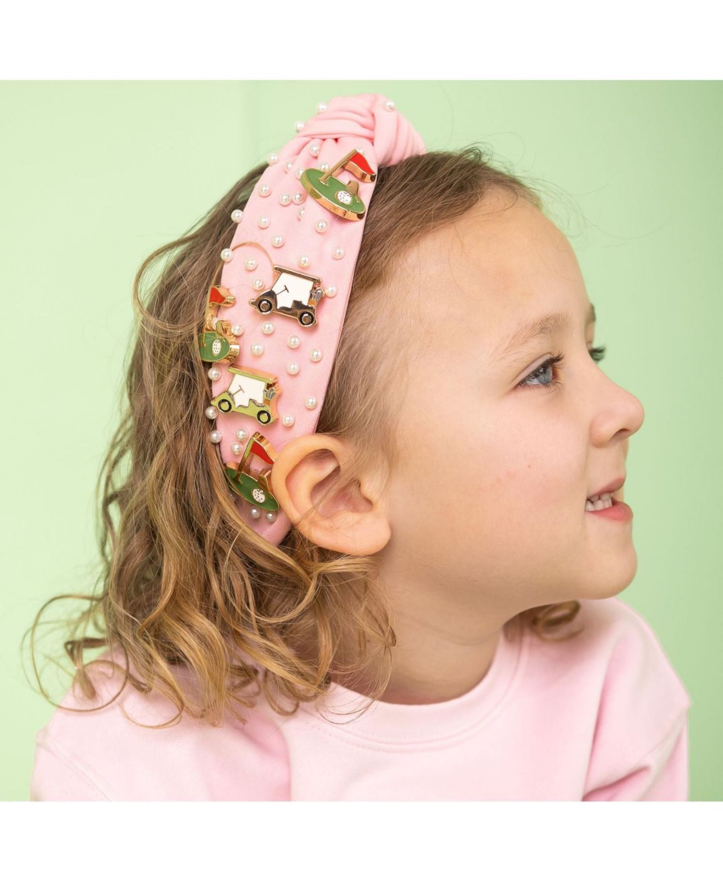 Аксессуары для волос Sweet Wink Golf Gemstone Headband для девочек, цвет: Пудровый розовый — фото 4