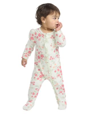 Baby Girls' Crewneck Footed Coverall