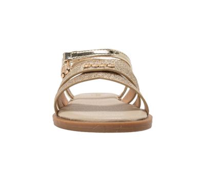 Girls Fashion Sandals – Stylish Dressy Shoes with Cherry Charm and Signature Logo Hardware