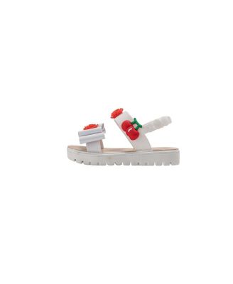 Toddler PCU Sandal with Rubber Plastic Cherry and Rose Charm