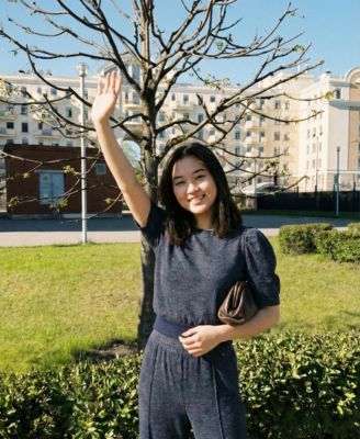 Women's Puff Sleeve Knit Top and Wide Leg Pants Set