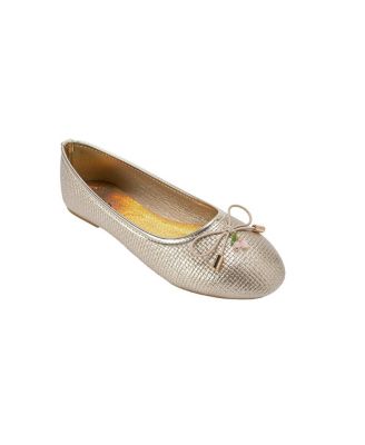 Big Girls Ballet Flats - with Cherry Charm, Elastic Bow, and Logo Aglets
