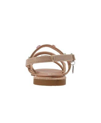 Girls Girl's  Fashion Sandals – Dressy Shoes with Tiny Fruit Charms and Raffia Embossed Accents