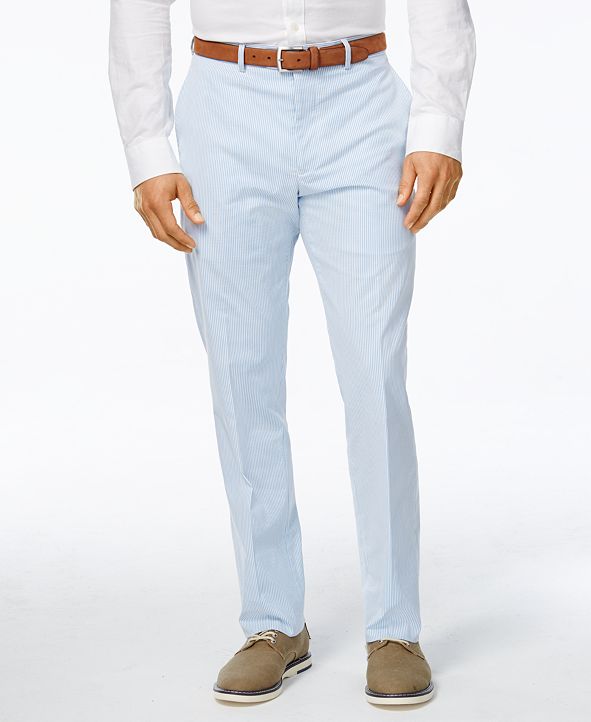 Perry Ellis Portfolio Men's Slim-Fit Light Blue Seersucker Suit ...