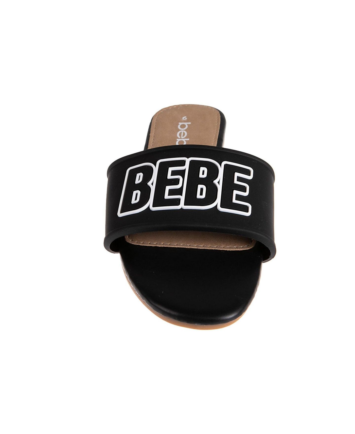 Женские сандалии Bebe Stylish and Comfortable Fashion with Rubber Logo, цвет: Чёрный — фото 4