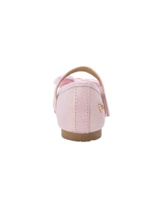 Toddler Ballet Flat with Puffy Bow and Cherry Charm