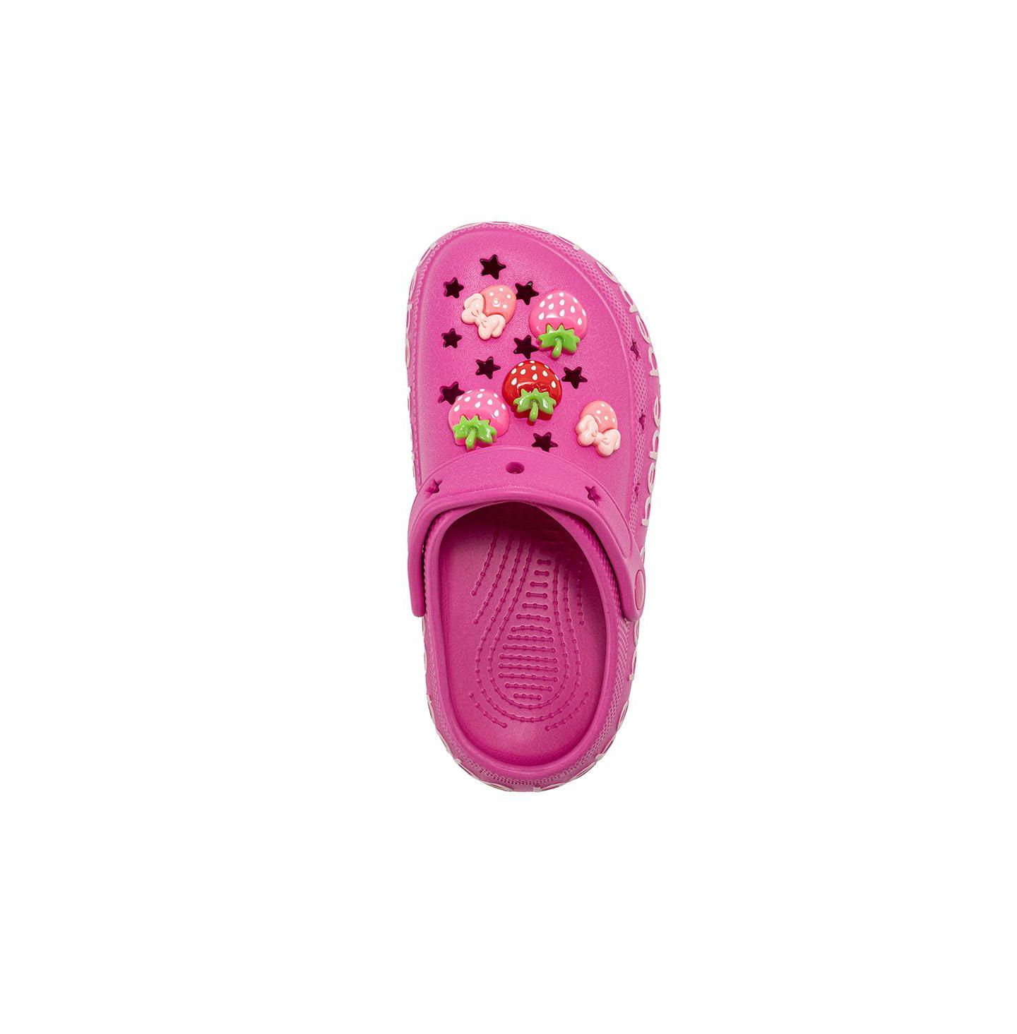 Сабо Bebe EVA Lightweight Clogs - Slip - On Comfy Shoes with Fruit Charms для девочек, цвет: Фуксия — фото 6