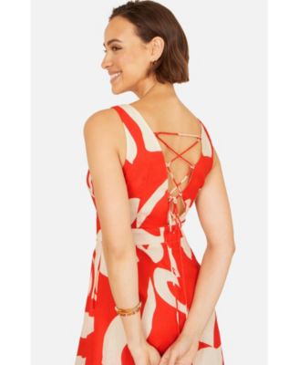 Women's Cotton Abstract Print Maxi Dress