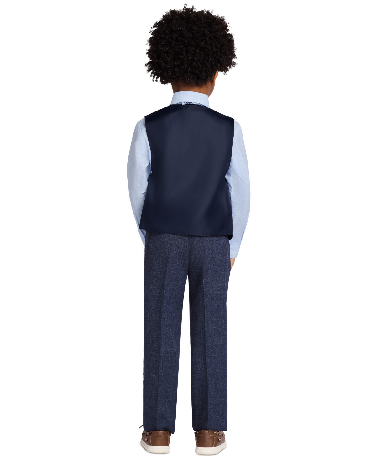 Nautica Toddler and Little Boys Striated Twill Vest Set