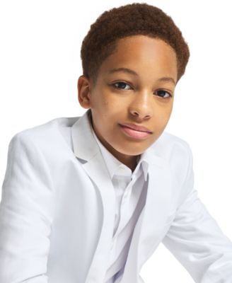 Boys' 8-20 Tri-Blend Zip Closure Linen Suit Pants