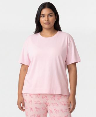 Plus Size Short-Sleeve Boxy Sleep T-Shirt