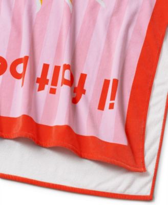 Cotton Il Fait Beau Printed Beach Towel, 38" x 70"