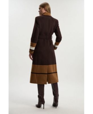 Women's Brushed Wool Belted Midi Coat