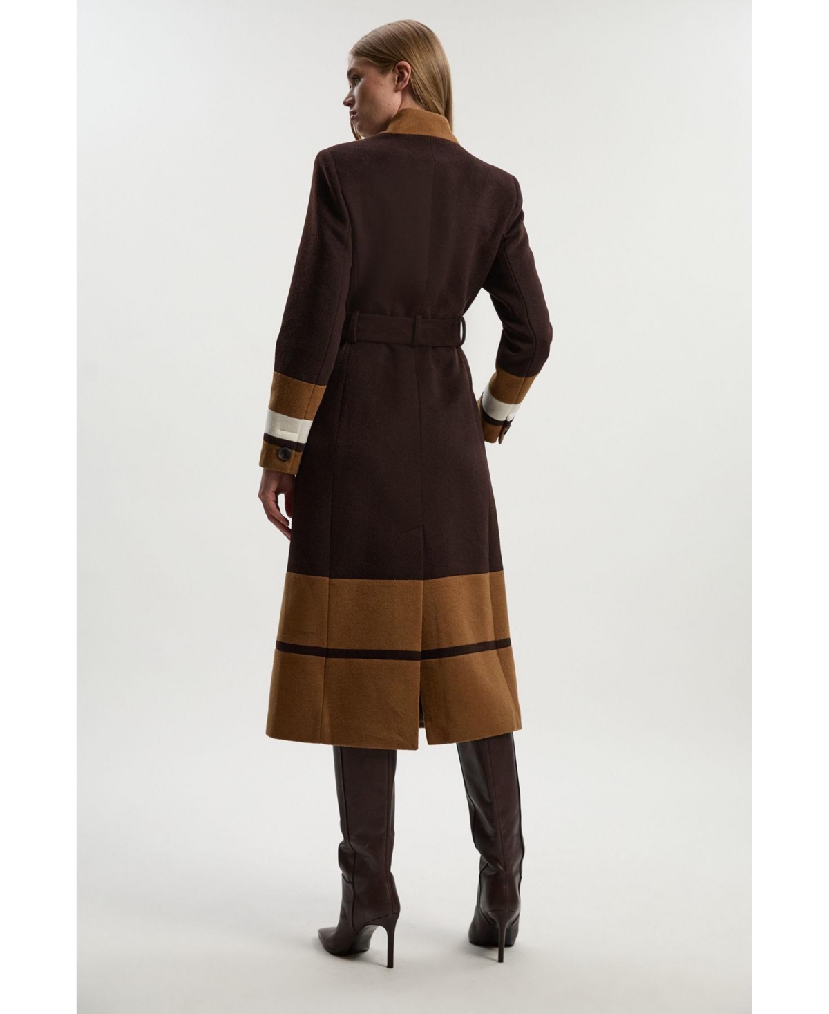 Karen Millen Women's Brushed Wool Belted Midi Coat