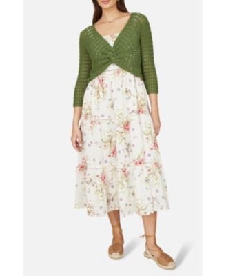 Women's Crochet Cotton Twisted Bolero Top