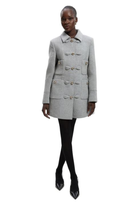 Женские куртки Karen Millen Women's Tailored Knot Detail Midi Coat