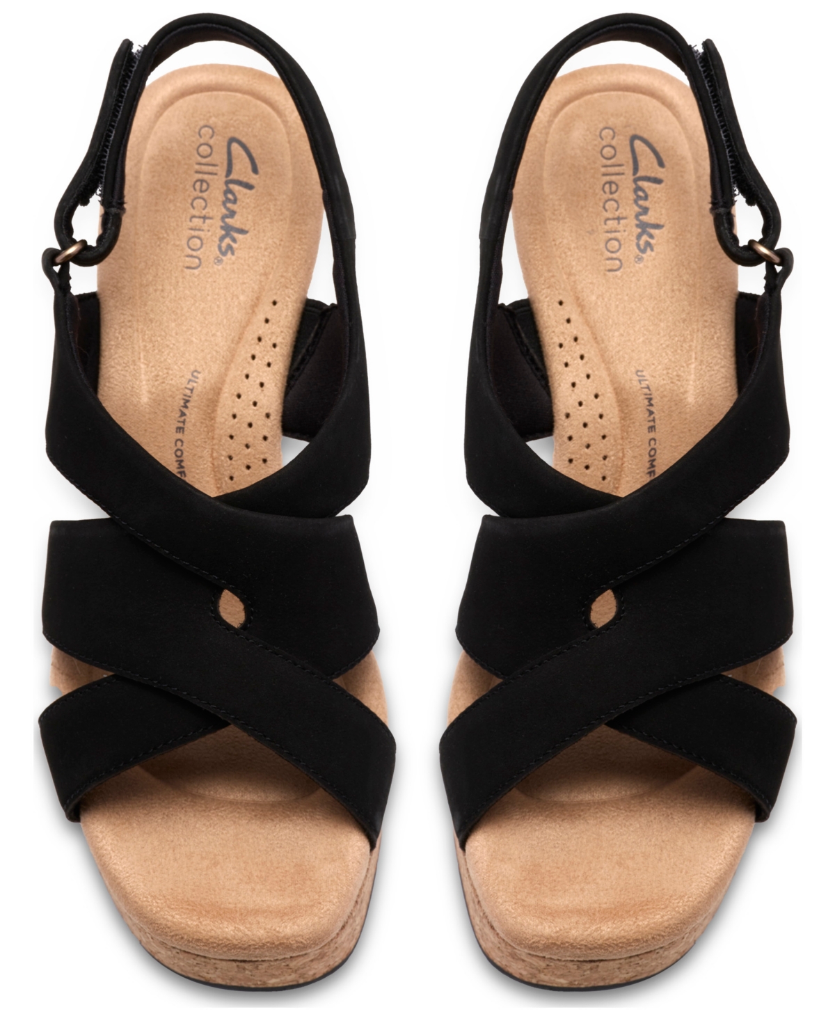 Clarks Women's Nerisa Grace Round Toe Wedge Sandals