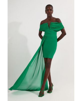 Women's Figure Form Bandage Knit Bardot Dress