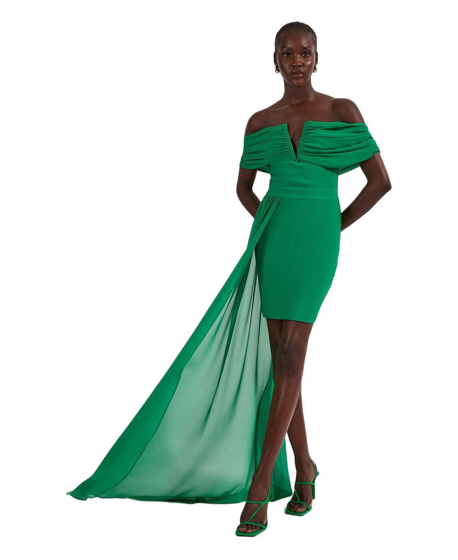 Women's Figure Form Bandage Knit Bardot Dress