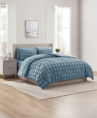 Luxury Soft Seersucker Design 7-Pc. Comforter Set, Queen