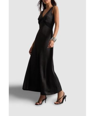 Women's Satin And Chiffon Mix Midaxi Dress