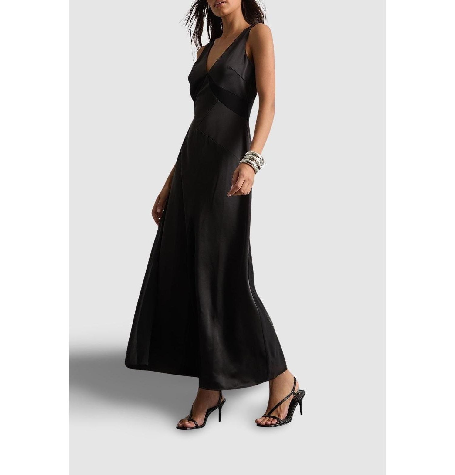 Women's Satin And Chiffon Mix Midaxi Dress
