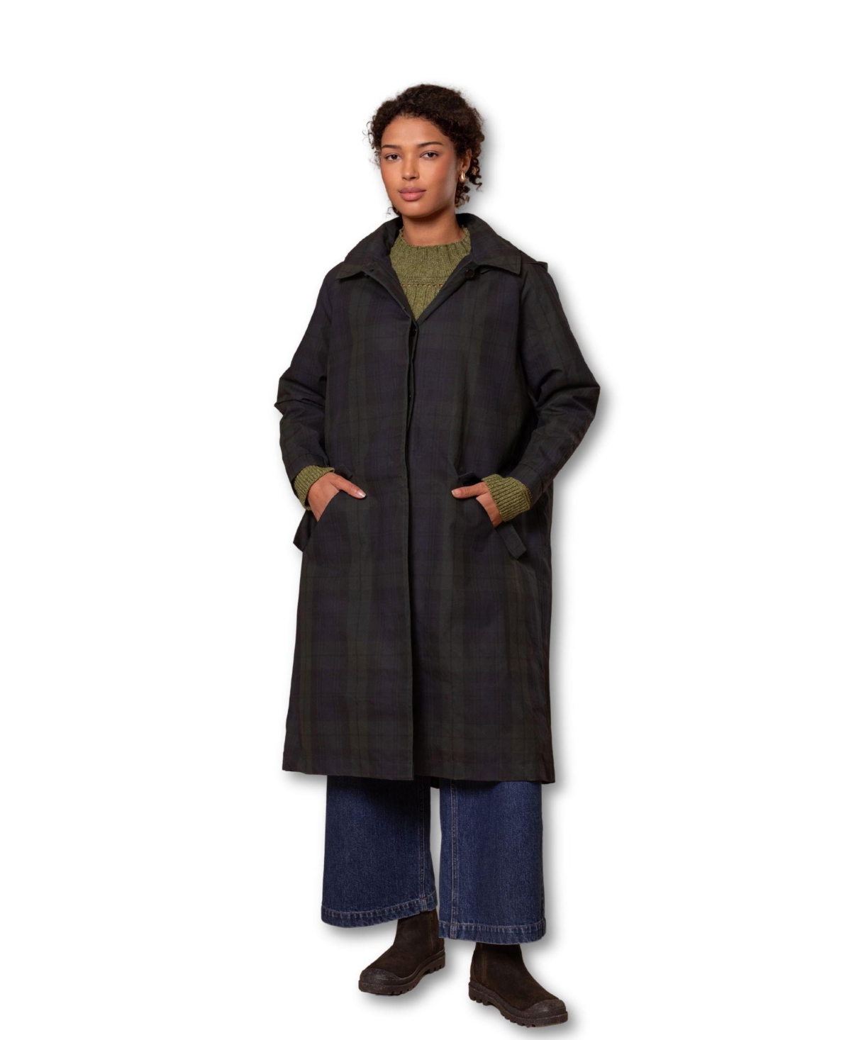 Celtic & Co. Women's British Waxed Cotton Trench Coat