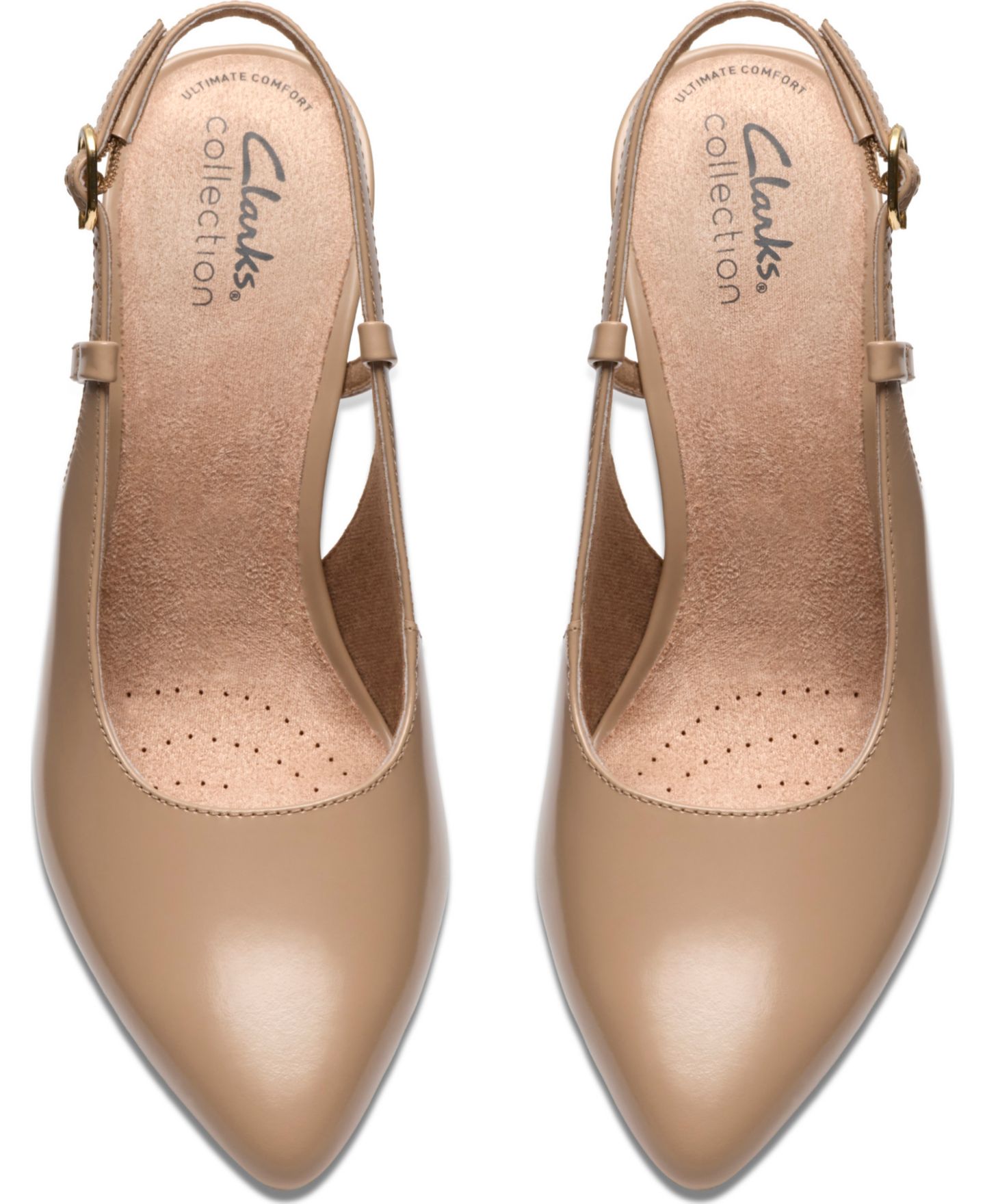 Женские туфли Clarks Tammitha Strap Slingback Dress Pumps, цвет: Бежевый кожаный — фото 5
