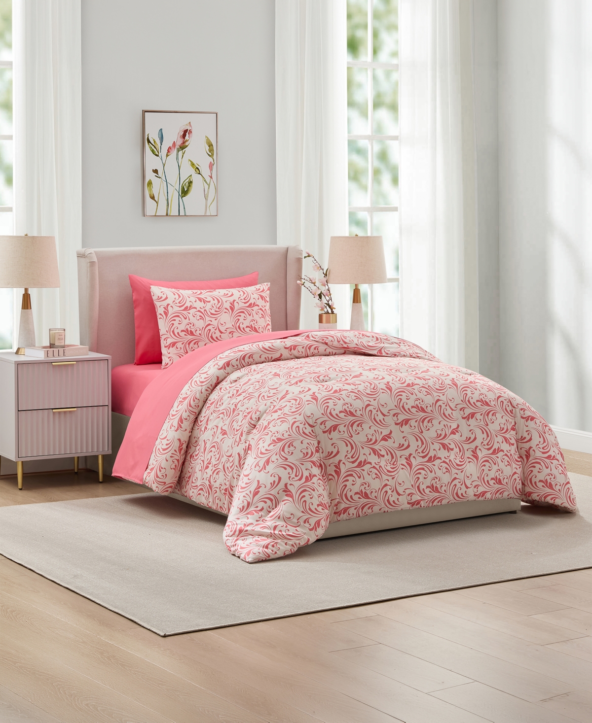 Nestl Luxury Soft Biomorphic Design 5-Pc. Comforter Set, Twin