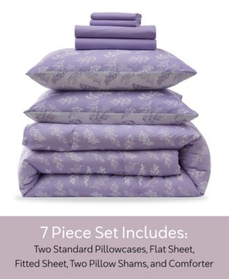 Luxury Soft Botanical Design 7-Pc. Comforter Set, Queen