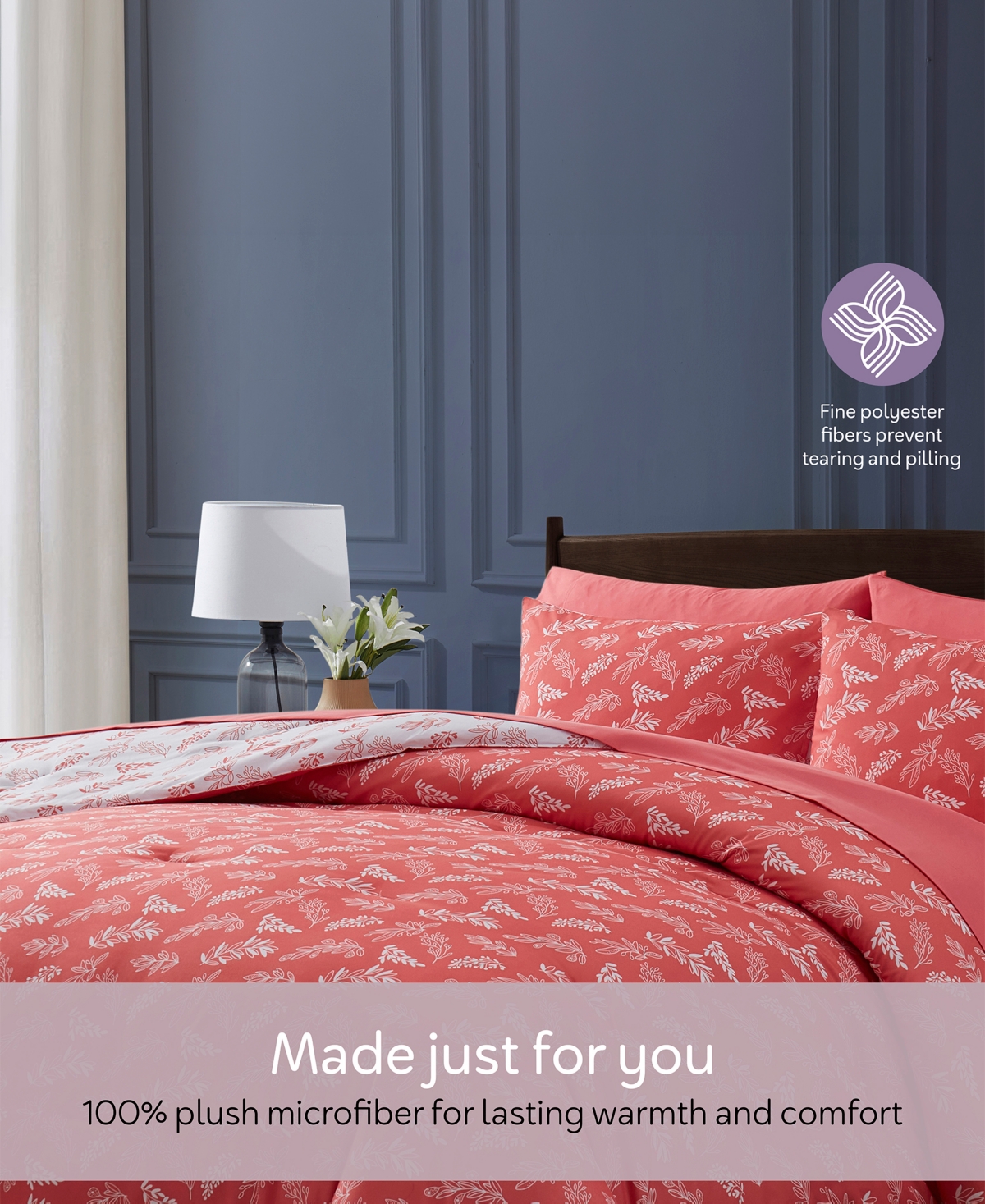 Nestl Luxury Soft Botanical Design 5-Pc. Comforter Set