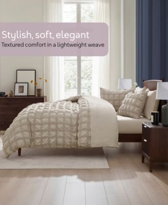 Luxury Soft Seersucker Design 7-Pc. Comforter Set, King