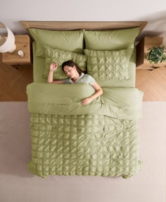 Luxury Soft Seersucker Design 7-Pc. Comforter Set, Queen