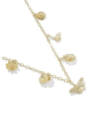 14k Gold Over Brass Cailey Charm Necklace