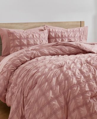 Luxury Soft Seersucker Design 7-Pc. Comforter Set, Queen