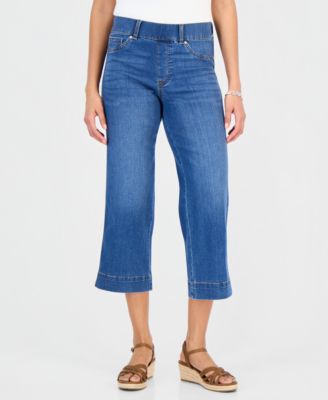 Women's High Rise Pull-On Cropped Jeans