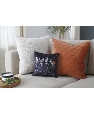 Rocking Skeleton Decorative Pillow, 12" x 12"