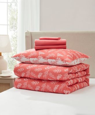 Luxury Soft Botanical Design 5-Pc. Comforter Set, Twin XL
