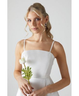 Women's Bandeau Mini Wedding Dress