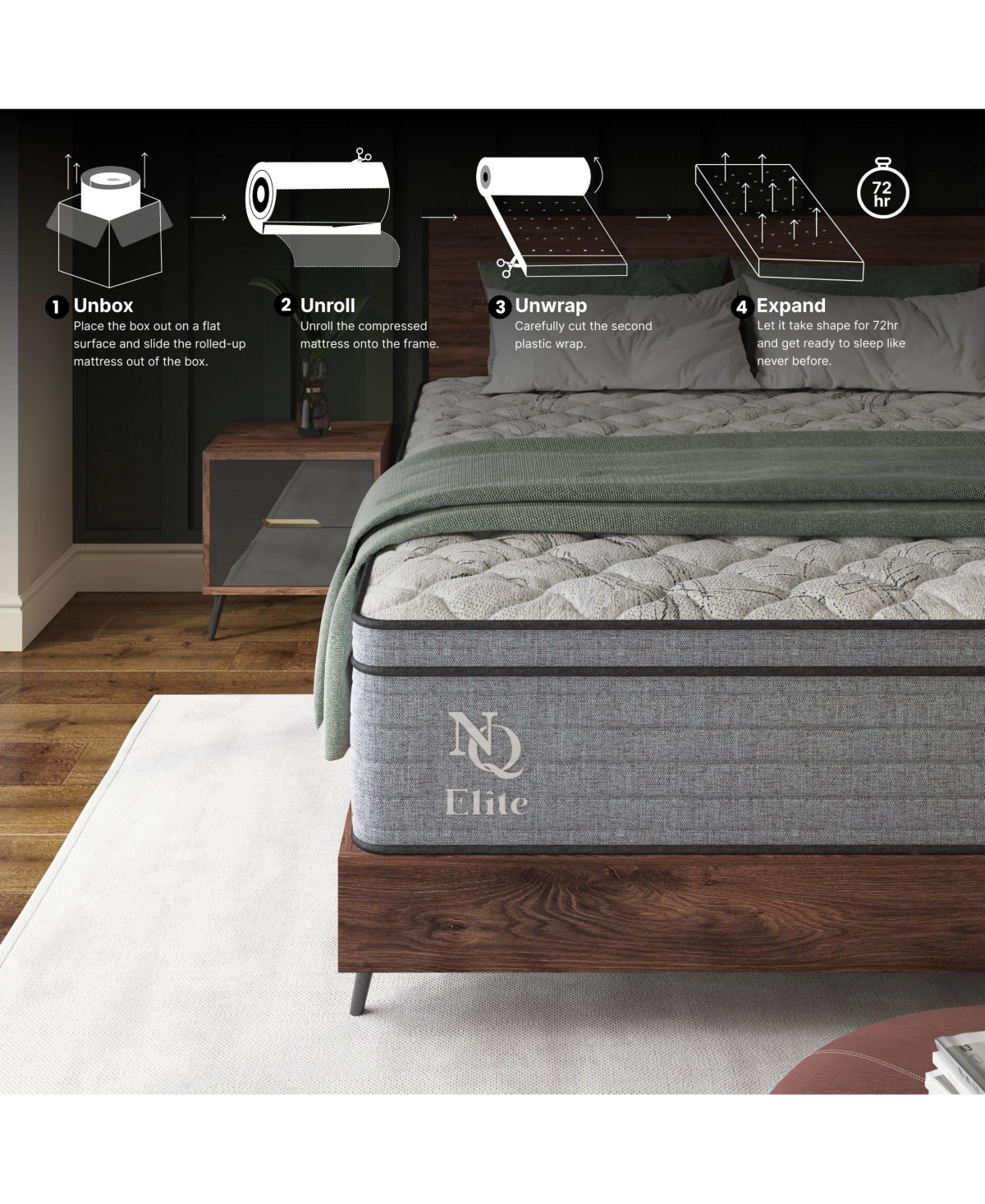 Clihome Elite Series Machka 10 Inch Cooling Gel Hybrid Mattress